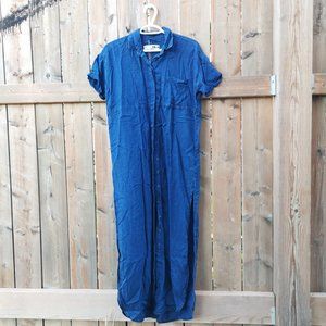 Topshop Moto women casual long midi denim dress - Size 2
